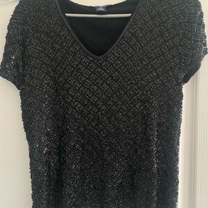 Ann Taylor Black Silk Blend Top